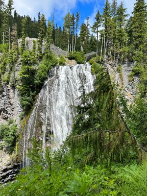 Close up view of the lower tier of Narada Falls